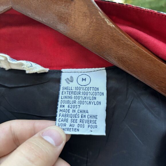 Vintage 90s Golf Jacket Full Zip Windbreaker Mens Med Preppy Casual Line Up AOP - Picture 7 of 9